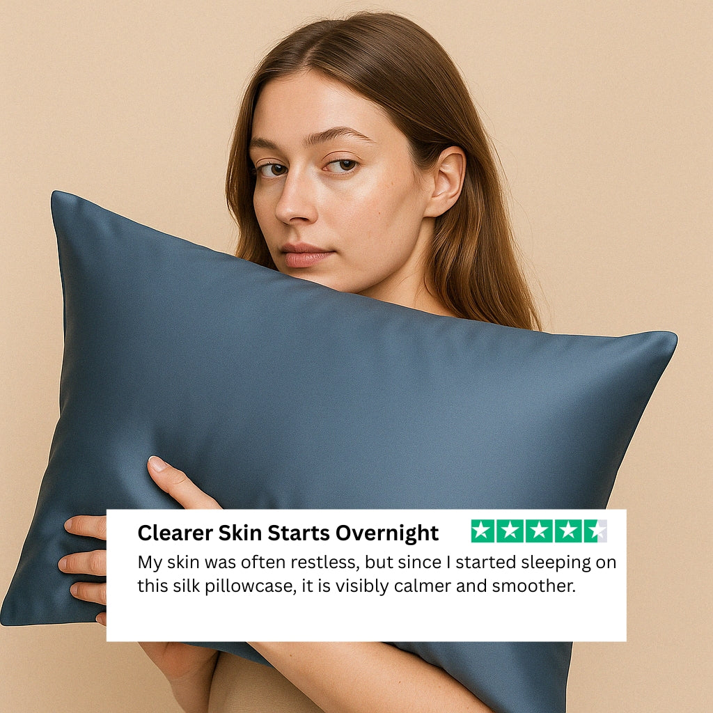 Premium Silk Pillowcase Provincial Blue